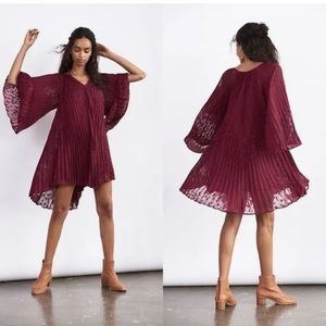 Anthropologie Toulon Pleated Mini Dress NWOT